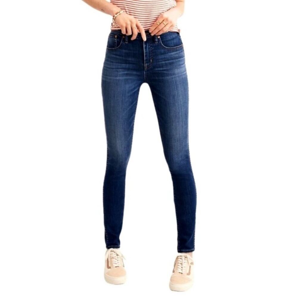 MADEWELL 10” High Rise Skinny Jeans Medium Wash Blue Denim Classic Size 28